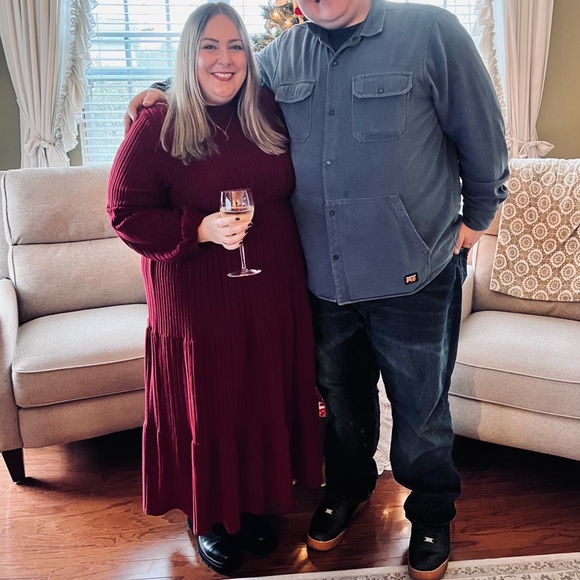 Red Lantern Long Sleeve Midi Dress - Picture 8 of 8